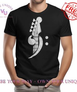 Bass Cleff Headstock Bassist Bass Guitar Musician TShirt