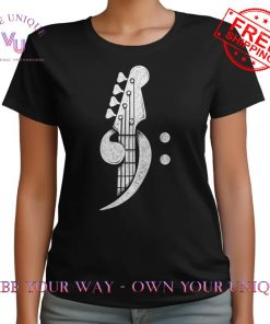 Bass Cleff Headstock Bassist Bass Guitar Musician TShirt