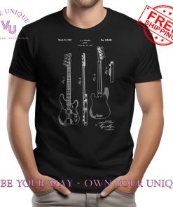 Bass Guitar Classic Vintage Patent Print 1953 TShirt