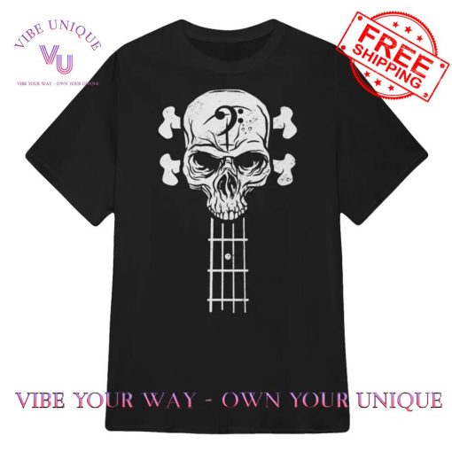 Bass Player Bass Skull Skeleton Rock n Roll Music T-Shirt