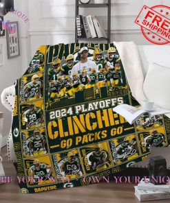 Green Bay Packers 2024 Playoffs Clinched Limited Edition Blanket