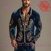 Luxury Velvet Phoenix Pattern Pajamas Set