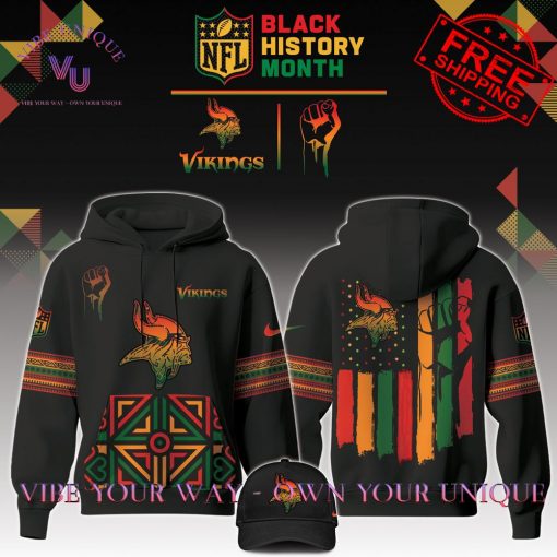 Minnesota Vikings NFL Black History Month 2024 Limited Edition Hoodie