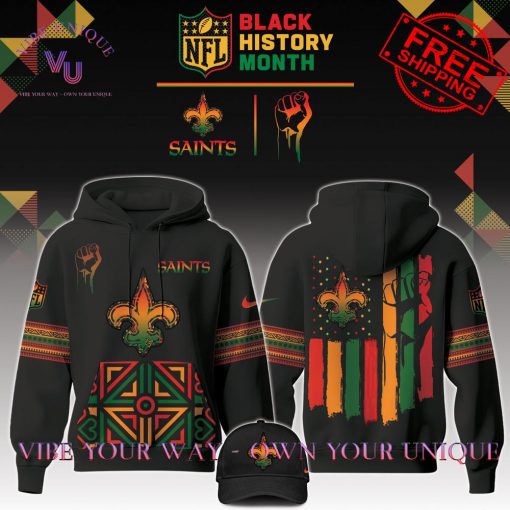 New Orleans Saints NFL Black History Month 2024 Limited Edition Hoodie