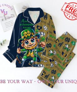 Notre Dame Button Down Premium Pajamas Set