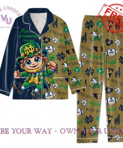 Notre Dame Button Down Premium Pajamas Set