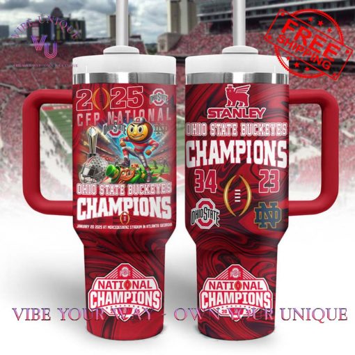 Ohio State Buckeyes 2025 CFP National Champions Limited Edition Stanley Tumbler