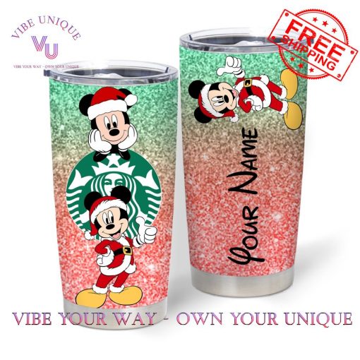 Personalization Disney Mickey Chrismas Limited Edition Tumbler