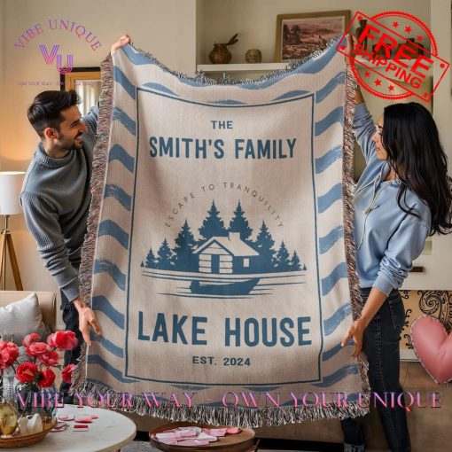 Personalized Family Name Lakehouse Lovers Limited Edition Blanket