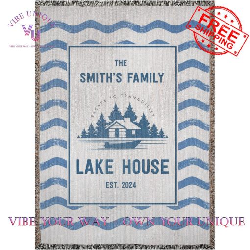 Personalized Family Name Lakehouse Lovers Limited Edition Blanket