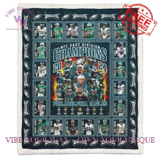 Philadelphia Eagles NFC 2024 Limited Edition Blanket