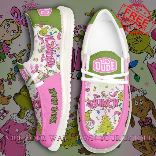 The Grinch Xmas Personalized Limited Edition Hey Dude Shoes