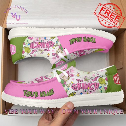 The Grinch Xmas Personalized Limited Edition Hey Dude Shoes