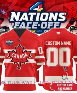 4 Nations Face-Off 2025 Canada Personalized Special Edition Hockey Jersey Collection