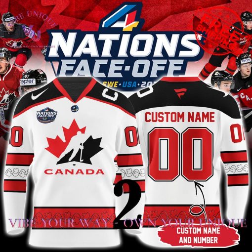 4 Nations Face-Off 2025 Canada Personalized Special Edition Hockey Jersey Collection