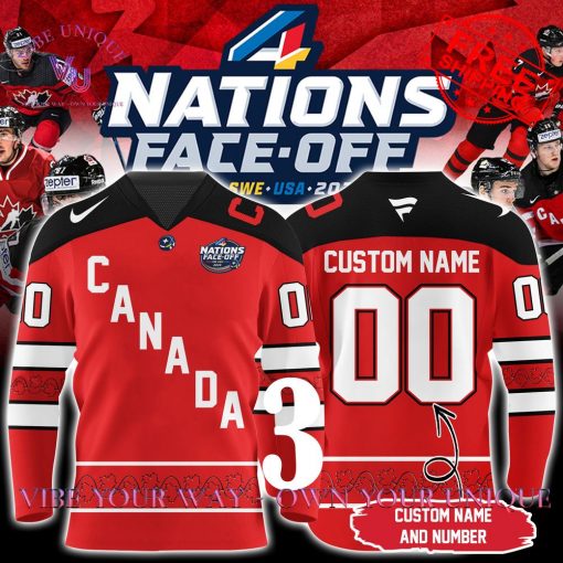 4 Nations Face-Off 2025 Canada Personalized Special Edition Hockey Jersey Collection