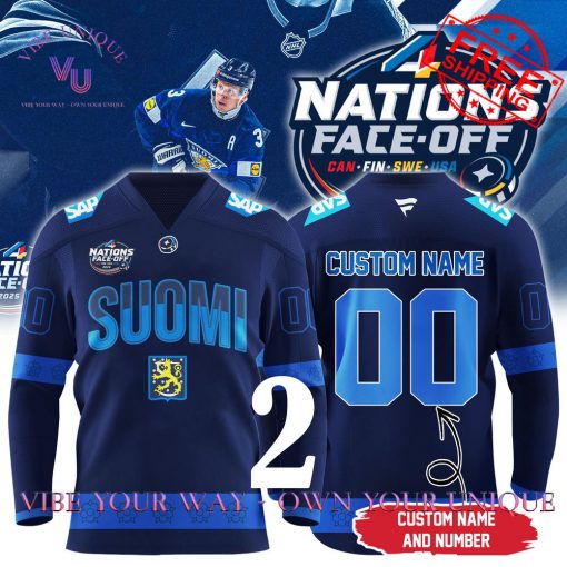 4 Nations Face-Off 2025 Finland Personalized Special Edition Hockey Jersey Collection