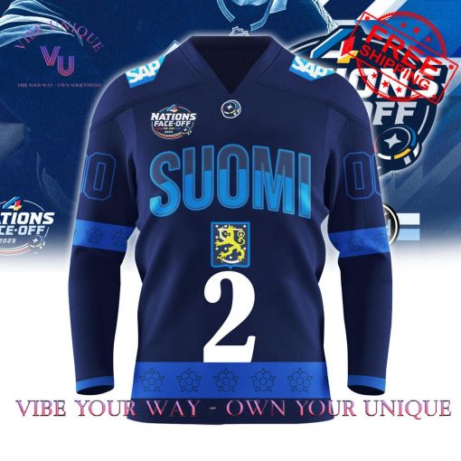 4 Nations Face-Off 2025 Finland Personalized Special Edition Hockey Jersey Collection