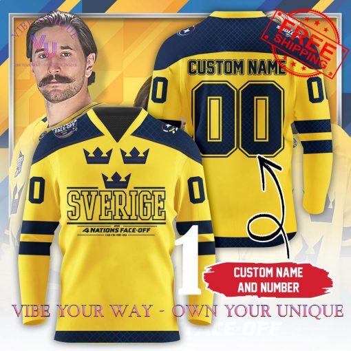 4 Nations Face-Off 2025 Sweden Personalized Special Edition Hockey Jersey Collection