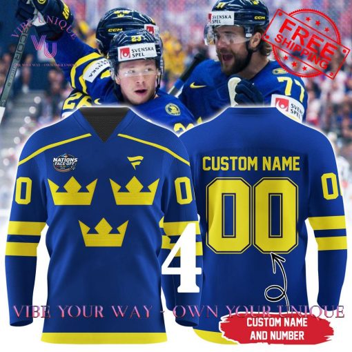 4 Nations Face-Off 2025 Sweden Personalized Special Edition Hockey Jersey Collection