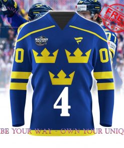 4 Nations FaceOff 2025 Sweden Personalized Special Edition Hockey Jersey Collection 11