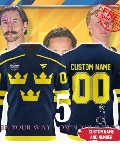 4 Nations FaceOff 2025 Sweden Personalized Special Edition Hockey Jersey Collection 13