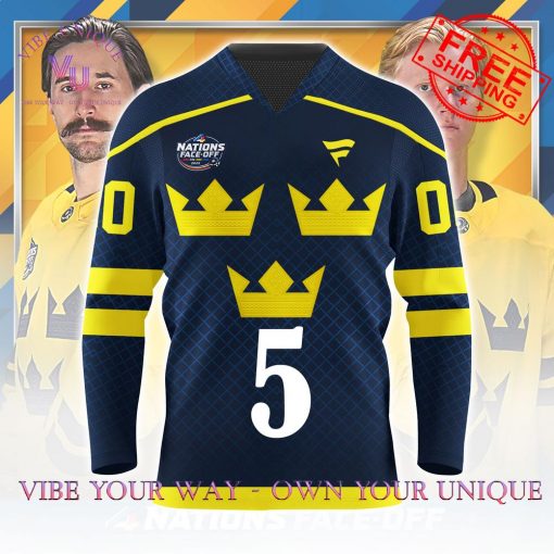 4 Nations Face-Off 2025 Sweden Personalized Special Edition Hockey Jersey Collection