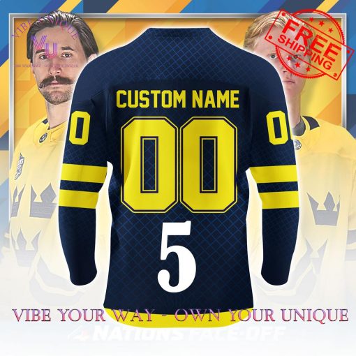 4 Nations Face-Off 2025 Sweden Personalized Special Edition Hockey Jersey Collection