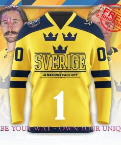 4 Nations Face-Off 2025 Sweden Personalized Special Edition Hockey Jersey Collection