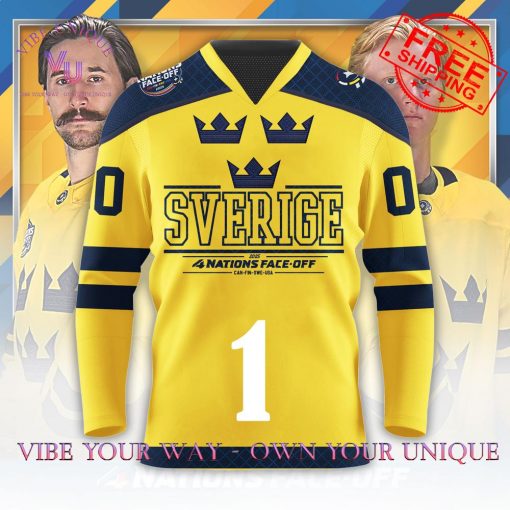 4 Nations Face-Off 2025 Sweden Personalized Special Edition Hockey Jersey Collection