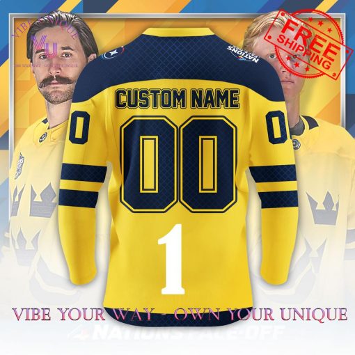 4 Nations Face-Off 2025 Sweden Personalized Special Edition Hockey Jersey Collection