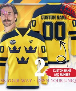 4 Nations FaceOff 2025 Sweden Personalized Special Edition Hockey Jersey Collection 4