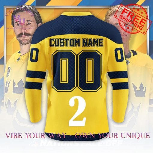 4 Nations Face-Off 2025 Sweden Personalized Special Edition Hockey Jersey Collection