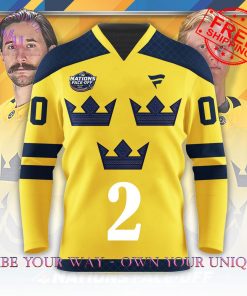 4 Nations FaceOff 2025 Sweden Personalized Special Edition Hockey Jersey Collection 6