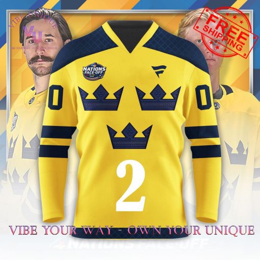 4 Nations Face-Off 2025 Sweden Personalized Special Edition Hockey Jersey Collection