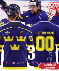 4 Nations FaceOff 2025 Sweden Personalized Special Edition Hockey Jersey Collection 7