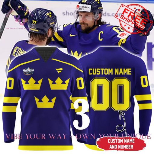 4 Nations Face-Off 2025 Sweden Personalized Special Edition Hockey Jersey Collection