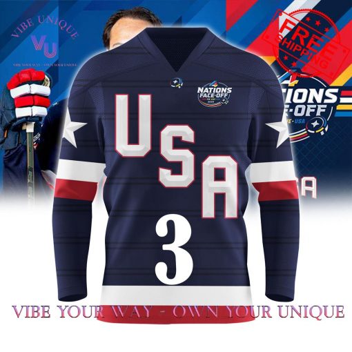 4 Nations Face-Off 2025 USA Personalized Special Edition Hockey Jersey Collection