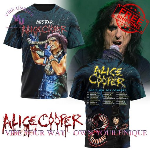 Alice Cooper Too Close For Comfort 2025 Tour Special Edition T-Shirt