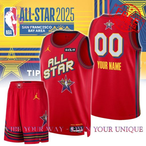 All-Star 2025 NBA Custom Name Basketball Jersey Collection