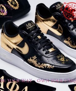 Alpha Phi Alpha The Hook Em Horns Golden Pattern Air Force 1