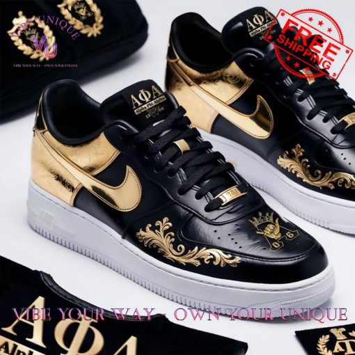 Alpha Phi Alpha The Hook Em Horns Golden Pattern Air Force 1