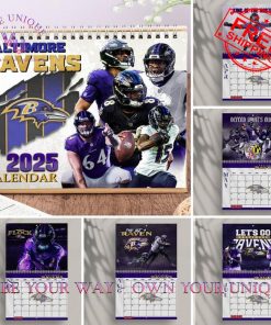 Baltimore Ravens Special 2025 Wall Hanging Calendar