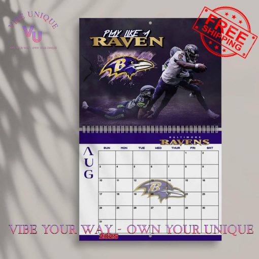 Baltimore Ravens Special 2025 Wall Hanging Calendar