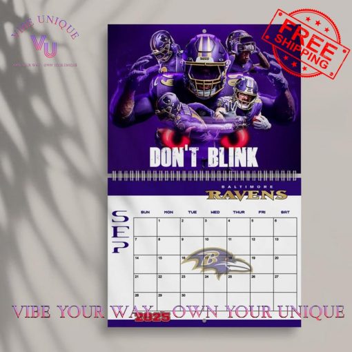 Baltimore Ravens Special 2025 Wall Hanging Calendar