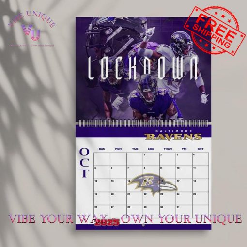 Baltimore Ravens Special 2025 Wall Hanging Calendar