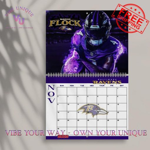 Baltimore Ravens Special 2025 Wall Hanging Calendar