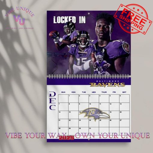 Baltimore Ravens Special 2025 Wall Hanging Calendar