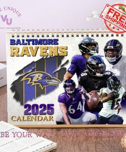 Baltimore Ravens Special 2025 Wall Hanging Calendar