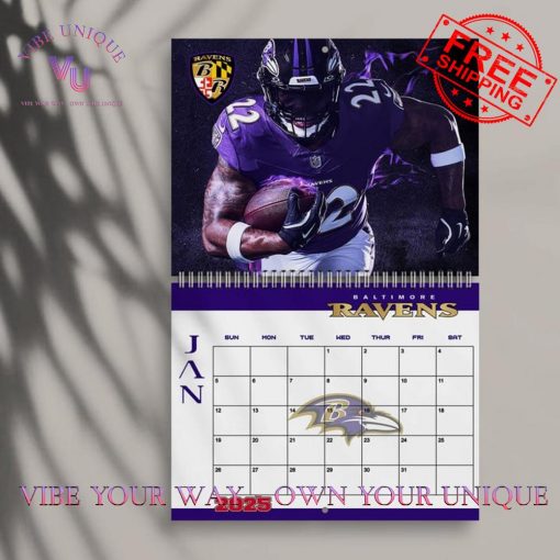 Baltimore Ravens Special 2025 Wall Hanging Calendar